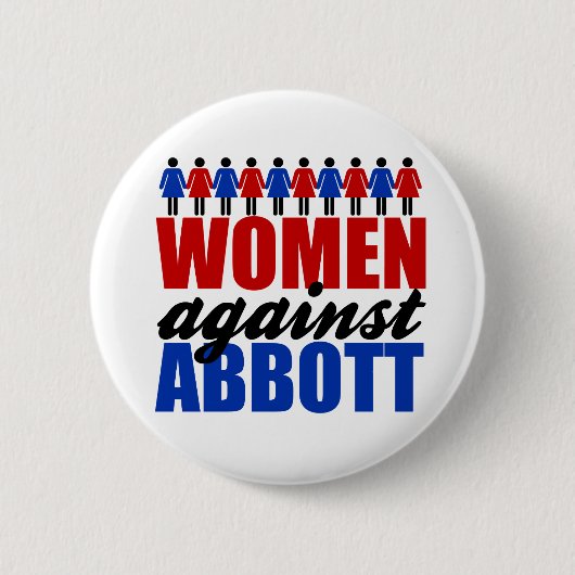 Vrouwen tegen Greg Abbott Texas Ronde Button 5,7 Cm (Voorkant)