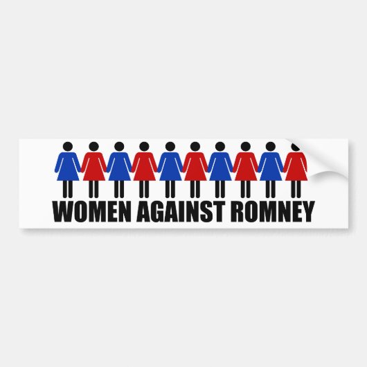 Vrouwen tegen Romney Bumpersticker (Voorkant)