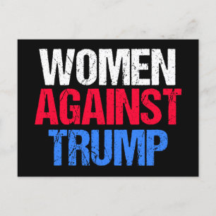Vrouwen tegen Trump 2024 verkiezingen zwart Briefkaart