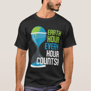 Vrouwen tellen elk uur milieubescherming t-shirt