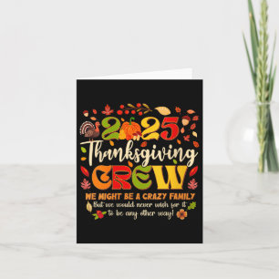 Vrouwen Thanksgiving Crew 2025 Familie Matching He Kaart