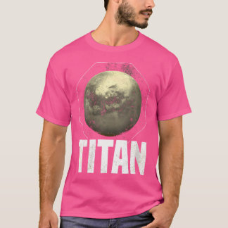 Vrouwen Titan Maan Saturnus Planeet Zonnestelsel A T-shirt