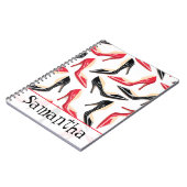 Vrouwen tonen Stilletto spiral notebook op hoog ni Notitieboek (Linkerzijde)