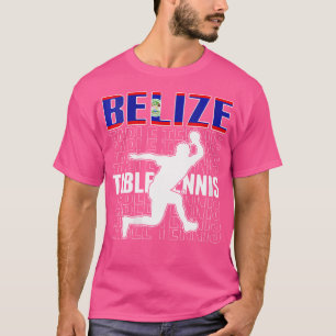 Vrouwen Trots Belize Tafeltennis liefhebbers Jerse T-shirt