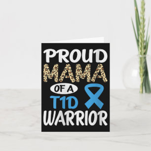 Vrouwen Trots Mama van een T1D Warrior V-hals Kaart