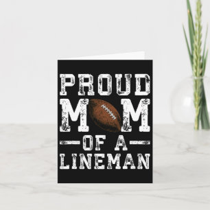 Vrouwen Trots Moeder Van Een Lineman Football Kaart