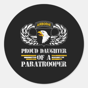 Vrouwen trotse dochter van 101st Airborne Division Ronde Sticker