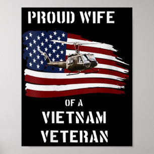 Vrouwen trotse vrouw van een Vietnamese veteraan T Poster