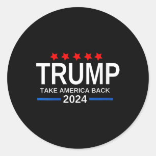 Vrouwen Trump 2024 nemen de Amerikaanse verkiezing Ronde Sticker