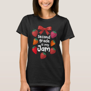 Vrouwen Tweede Klas is Mijn Jam Aardbei Tweede Gra T-shirt