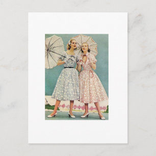 vrouwen uit de jaren vijftig briefkaart