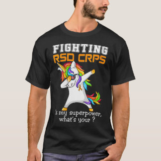 Vrouwen Unicorn Fighting RSD CRPS Awareness VNeck T-shirt