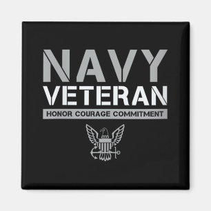 Vrouwen US Navy - Veteran Honor Courage Commitment Magneet