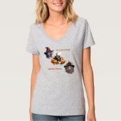 Vrouwen V-hals Halloween T-shirt (Voorkant)