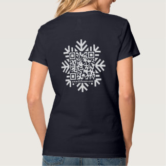 Vrouwen V-hals Sneeuwvlok T-shirt