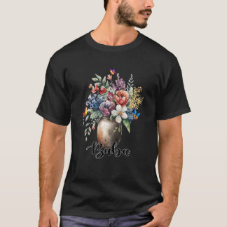 Vrouwen Vaas van Wildbloemen Vlinders Baba T-shirt