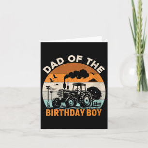 Vrouwen vader van de verjaardag Boy Tractors Boerd Kaart