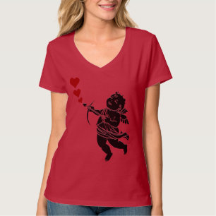 Vrouwen Valentijns T-Shirt Cupido Shirt Custom