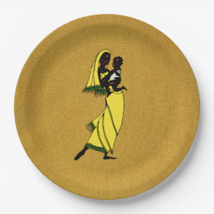Vrouwen van Afrika Papieren Bord