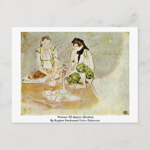 Vrouwen van Algiers (studies) Briefkaart