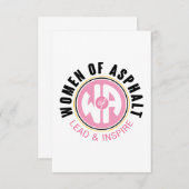 Vrouwen van Asfalt Flat Dank u kaart (Voorkant / Achterkant)