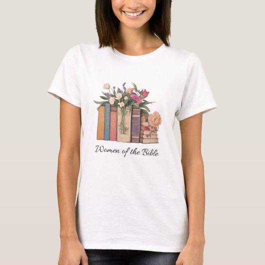 Vrouwen van de Bijbel boek T-shirt (Voorkant)