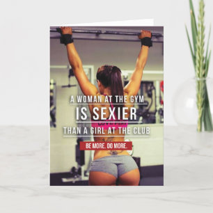 Vrouwen van Gym Workout Motivational Kaart