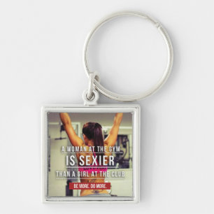 Vrouwen van Gym Workout Motivational Sleutelhanger