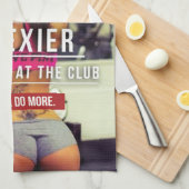 Vrouwen van Gym Workout Motivational Theedoek (Quarter Fold)