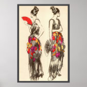  vrouwen van Mode met lentesponnen Poster (Voorkant)