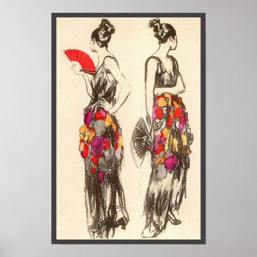 vrouwen van Mode met lentesponnen Poster (Voorkant)