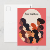 Vrouwen verenigd sterke Fellowship Briefkaart (Voorkant / Achterkant)