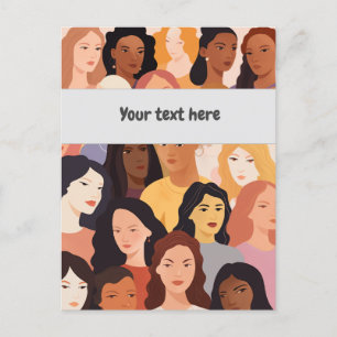 Vrouwen verenigde menigte vergadering briefkaart
