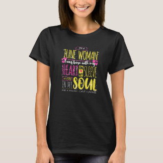 Vrouwen Verjaardag Juni Geboorte Maand Gemini Dag T-shirt
