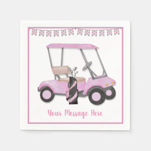 Vrouwen Verjaardag Pensioen Roze Golf Theme Party Servet
