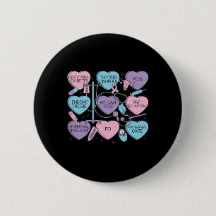 Vrouwen Verloskunde Valentijnsdag Verpleegster Ob Ronde Button 5,7 Cm
