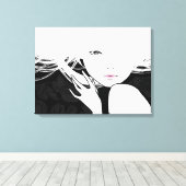 Vrouwen verpakt Canvas Afdruk (Insitu (Houten vloer))