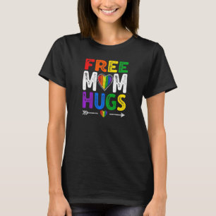 Vrouwen  verstoorde vrije mam Hugs LGBT Pride T-shirt