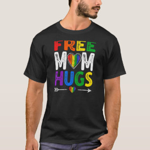 Vrouwen verstoorde vrije mam Hugs LGBT Pride T-shirt