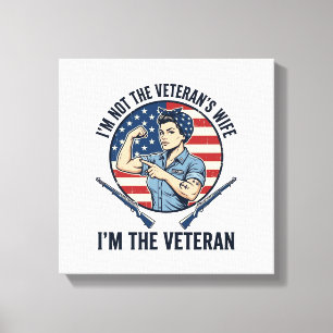 Vrouwen Veteranen Patriottische Vintage Gravure Sh Canvas Afdruk
