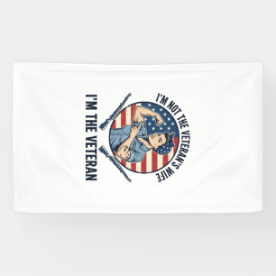 Vrouwen Veteranen Patriottische Vintage Gravure Sh Spandoek