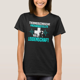 Vrouwen Veterinaire helper van passie hartslag TF T-shirt