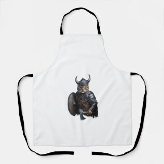 Vrouwen Viking Cat V-hals _1 Schort