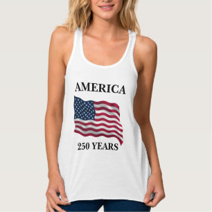 Vrouwen Vlag Amerika 250 Jaar Tanktop