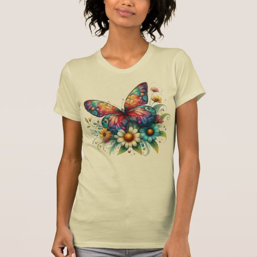 Vrouwen Vlinder T-shirt (Voorkant)