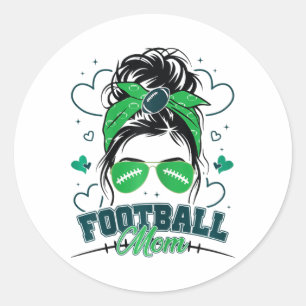 Vrouwen Voetbal Moeder Boel Knot Voetbal Liefde Vo Ronde Sticker