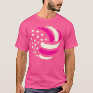 Vrouwen Volleybal Meisjes Amerikaanse Vlag T-shirt
