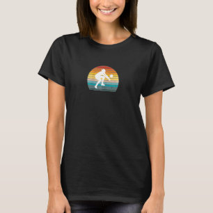 Vrouwen Volleybalspeler Silhouette Sunset Retro B T-shirt