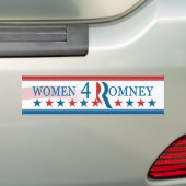 Vrouwen voor (4) Romney Bumpersticker (Op auto)