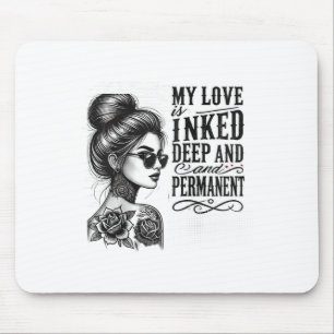 Vrouwen voor Anti Valentijnsdag getatoeëerd Single Muismat